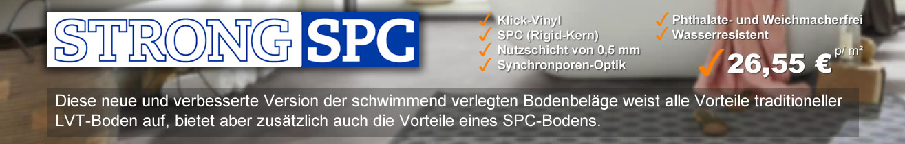 Strong SPC Structure Rigid-Klick-Vinyl 0,5mm Nutzschicht 28,79 Euro
