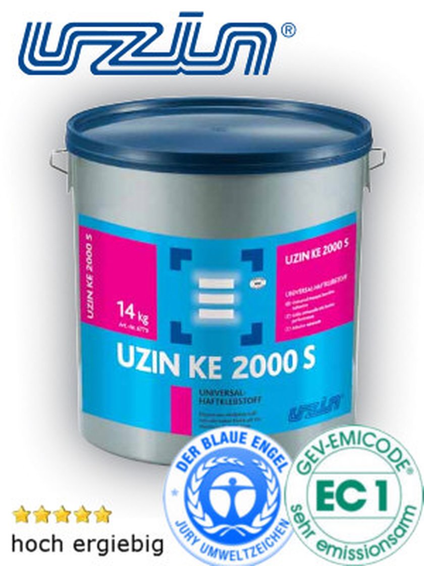 wKE2000S14 Uzin Kleber Ökoline Dispersionskleber für Teppichboden, PV, 9,82  €