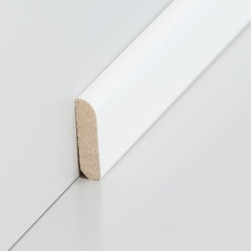 Südbrock Sockelleisten Vorsatz deckend Weiß Massivholz Vorsatzleisten,  Abachi sbs62231