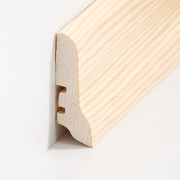 Sdbrock Sockelleisten Holzkern Kiefer lackiert Holz-Fussleiste, Holzkern mit Echtholz furniert sbs22603