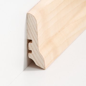 Sdbrock Sockelleisten Holzkern Esche lackiert Holz-Fussleiste, Holzkern mit Echtholz furniert sbs22604