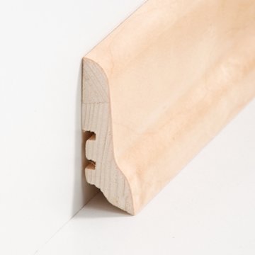 Sdbrock Sockelleisten Holzkern Birke lackiert Holz-Fussleiste, Holzkern mit Echtholz furniert sbs22608