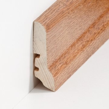 Sdbrock Sockelleisten Holzkern Eiche rustikal lackiert Holz-Fussleiste, Holzkern mit Echtholz furniert sbs22609