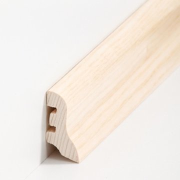 Sdbrock Sockelleisten Holzkern Esche lackiert Holz-Fussleiste, Holzkern mit Echtholz furniert sbs22404