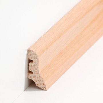 Sdbrock Sockelleisten Holzkern Erle lackiert Holz-Fussleiste, Holzkern mit Echtholz furniert sbs22407