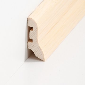 Sdbrock Sockelleisten Holzkern Bambus hell lackiert Holz-Fussleiste, Holzkern mit Echtholz furniert sbs224015