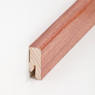 Sdbrock Sockelleisten Holzkern Merbau lackiert Holz-Fussleiste, Holzkern mit Echtholz furniert sbs164012