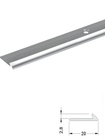 w1110352 ROLL Profile Alu silber Abschlussprofil 2,8mm