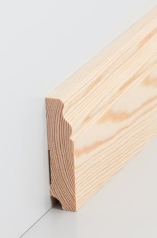 sbs31919800 Sdbrock Sockelleisten Massivholz Kiefer roh Massivholz Holz-Fussleiste, Oberkante Profiliert