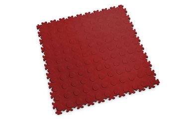 Profilor Industrie PVC Klick-Fliesen Rosso red Flitter/Noppe Bodenbelag für Fitnessstudio/Werkstatt Lager und Garage