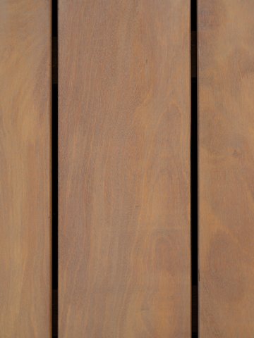 Muster: m-wPRO73001-2-3-E014 Profilor Terrassendielen Holz Exoten Garapa Prime grau gelt, glatt/glatt 21 x 145 mm x diverse Lngen Dunkelbraun