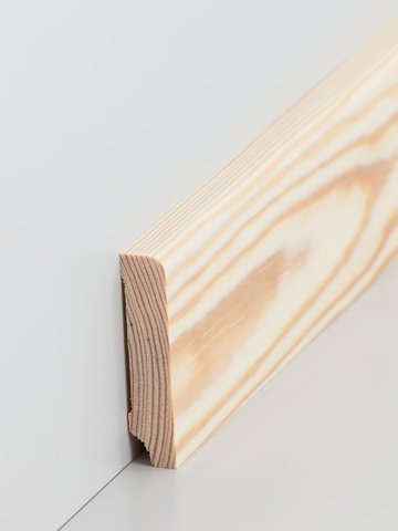 wsbs320.1360.0 Sdbrock Sockelleisten Massivholz Kiefer roh Massivholz Holz-Fussleiste, Oberkante rechteckig