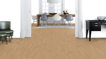 w69713 Weitzer Parkett Weitzer Stab 750 Eiche Kaschmir ruhig 2-Schicht Fertigparket gefast, gebrstet, ProActive+