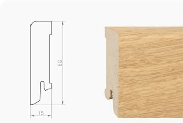 wKF60 Weitzer Sockelleiste Parkettleiste Funierummantelt...